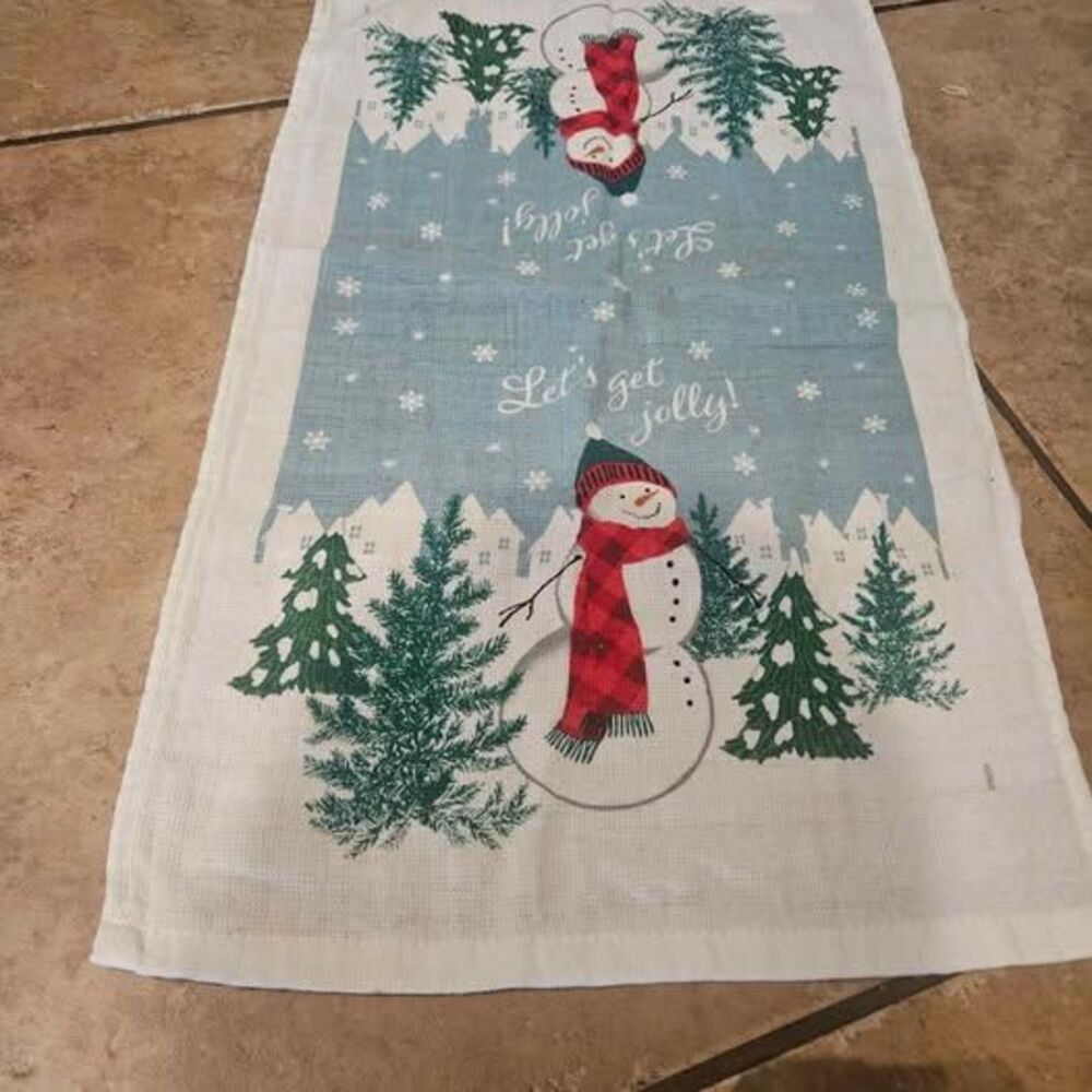 Christmas Tea Towel Hand Towel Snowman ⛄️